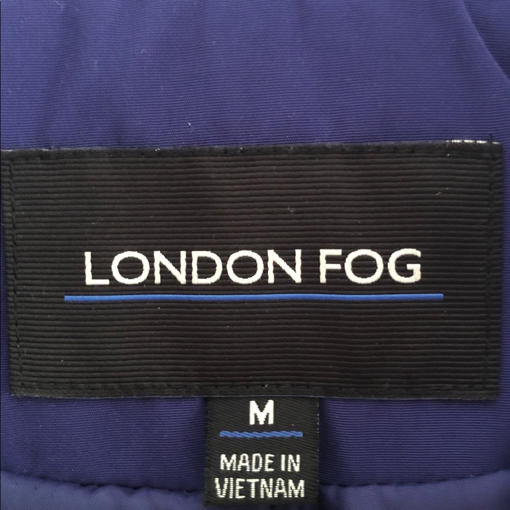 London Fog Navy Blue Trench Coat Size M, excellent - Picture 3 of 9